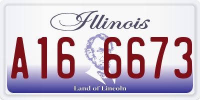 IL license plate A166673