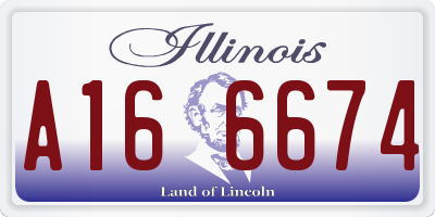 IL license plate A166674
