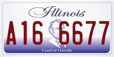 IL license plate A166677