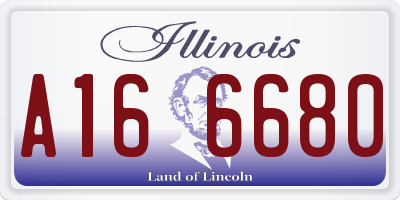 IL license plate A166680