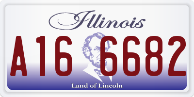 IL license plate A166682