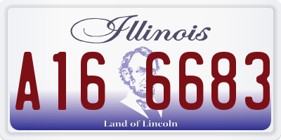IL license plate A166683