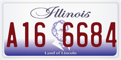 IL license plate A166684