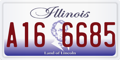 IL license plate A166685