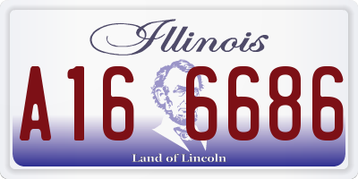 IL license plate A166686