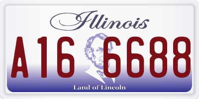 IL license plate A166688
