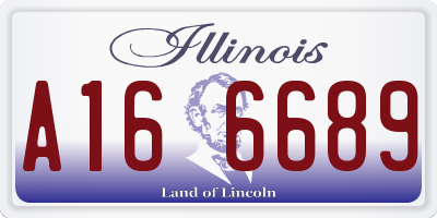 IL license plate A166689