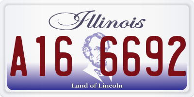 IL license plate A166692