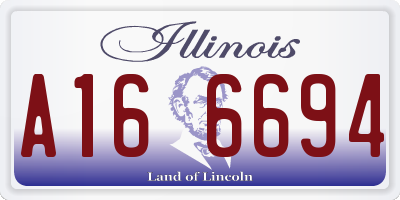 IL license plate A166694