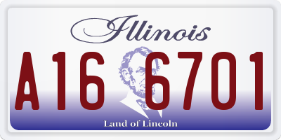 IL license plate A166701