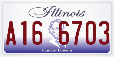 IL license plate A166703