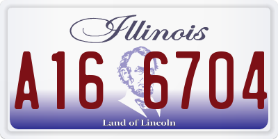 IL license plate A166704