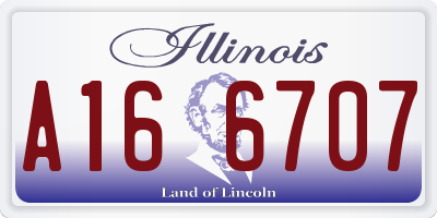 IL license plate A166707