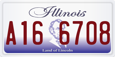 IL license plate A166708