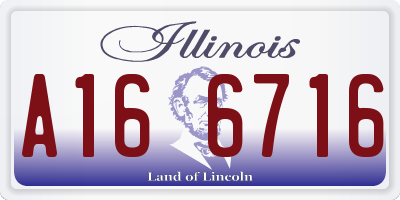 IL license plate A166716