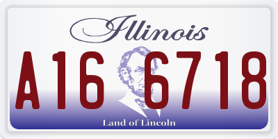 IL license plate A166718