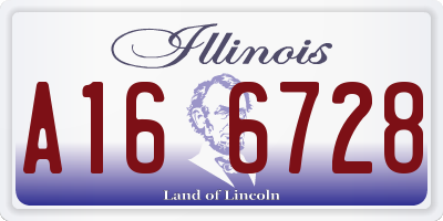 IL license plate A166728
