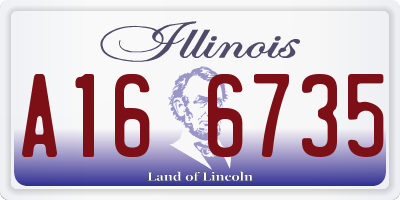 IL license plate A166735