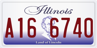IL license plate A166740