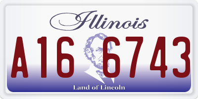 IL license plate A166743