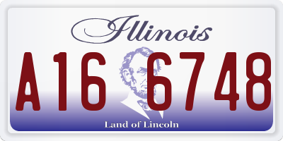 IL license plate A166748
