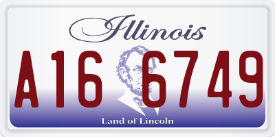 IL license plate A166749