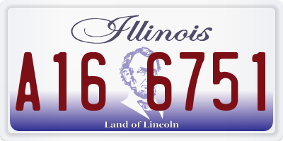 IL license plate A166751