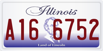 IL license plate A166752