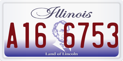 IL license plate A166753
