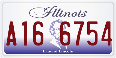 IL license plate A166754