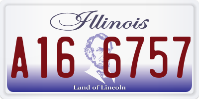 IL license plate A166757
