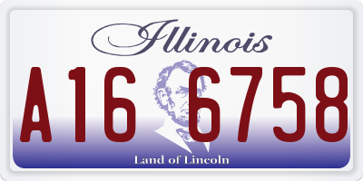 IL license plate A166758