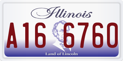 IL license plate A166760