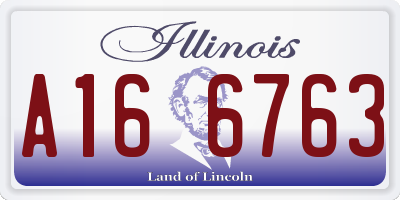 IL license plate A166763
