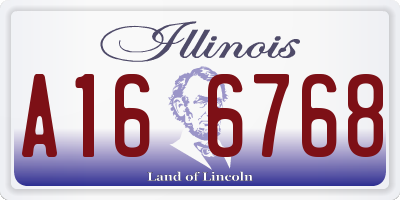 IL license plate A166768