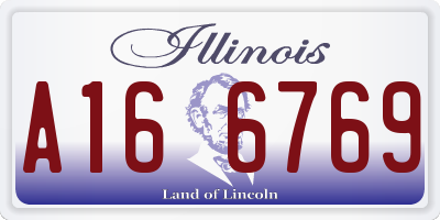 IL license plate A166769