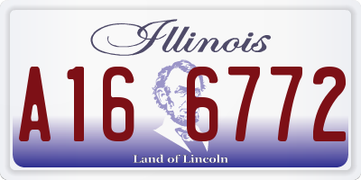 IL license plate A166772