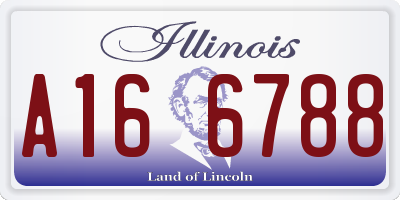 IL license plate A166788