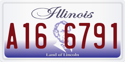 IL license plate A166791