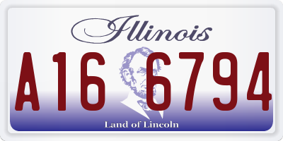 IL license plate A166794