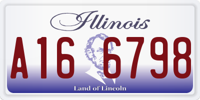 IL license plate A166798