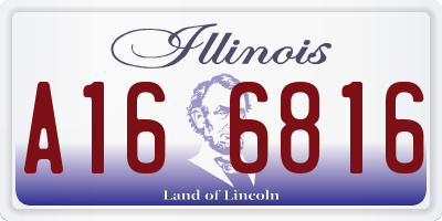 IL license plate A166816