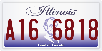 IL license plate A166818