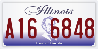 IL license plate A166848