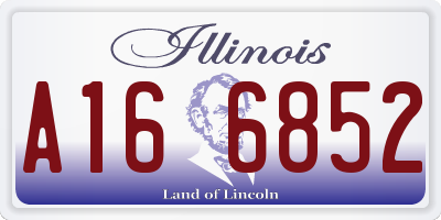 IL license plate A166852