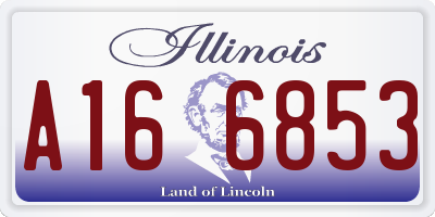 IL license plate A166853