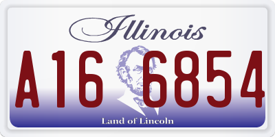 IL license plate A166854