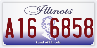 IL license plate A166858