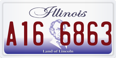 IL license plate A166863