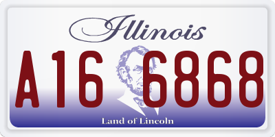IL license plate A166868
